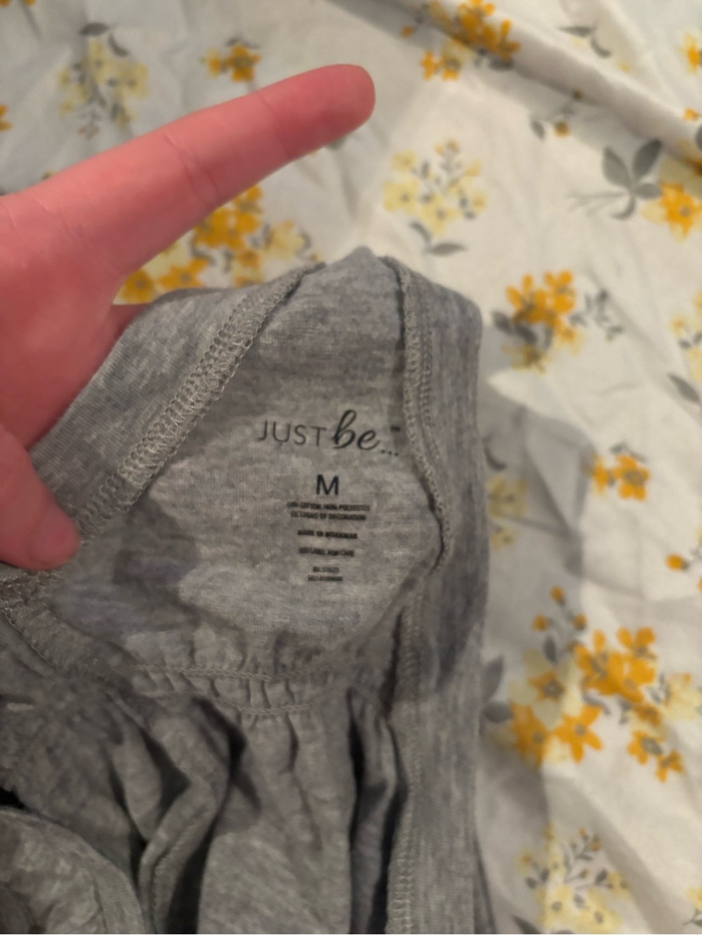 just be Light Gray Racerback Tank Top - Picture 2 of 3